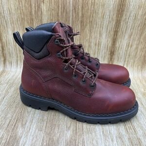 Red Wing Boots 2326 Men's Size 9 Steel Toe Work Boots Brown Black Leather Shoes